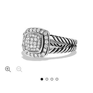 David Yurman Albion Petite Ring w/ Pave Diamonds